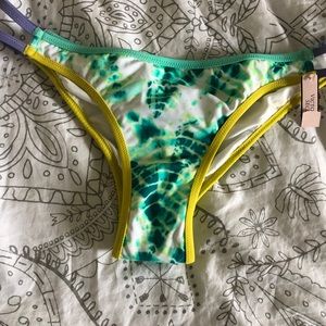 NWT VICTORIA SECRET CHEEKY TIE DYE SWIM BOTTOM